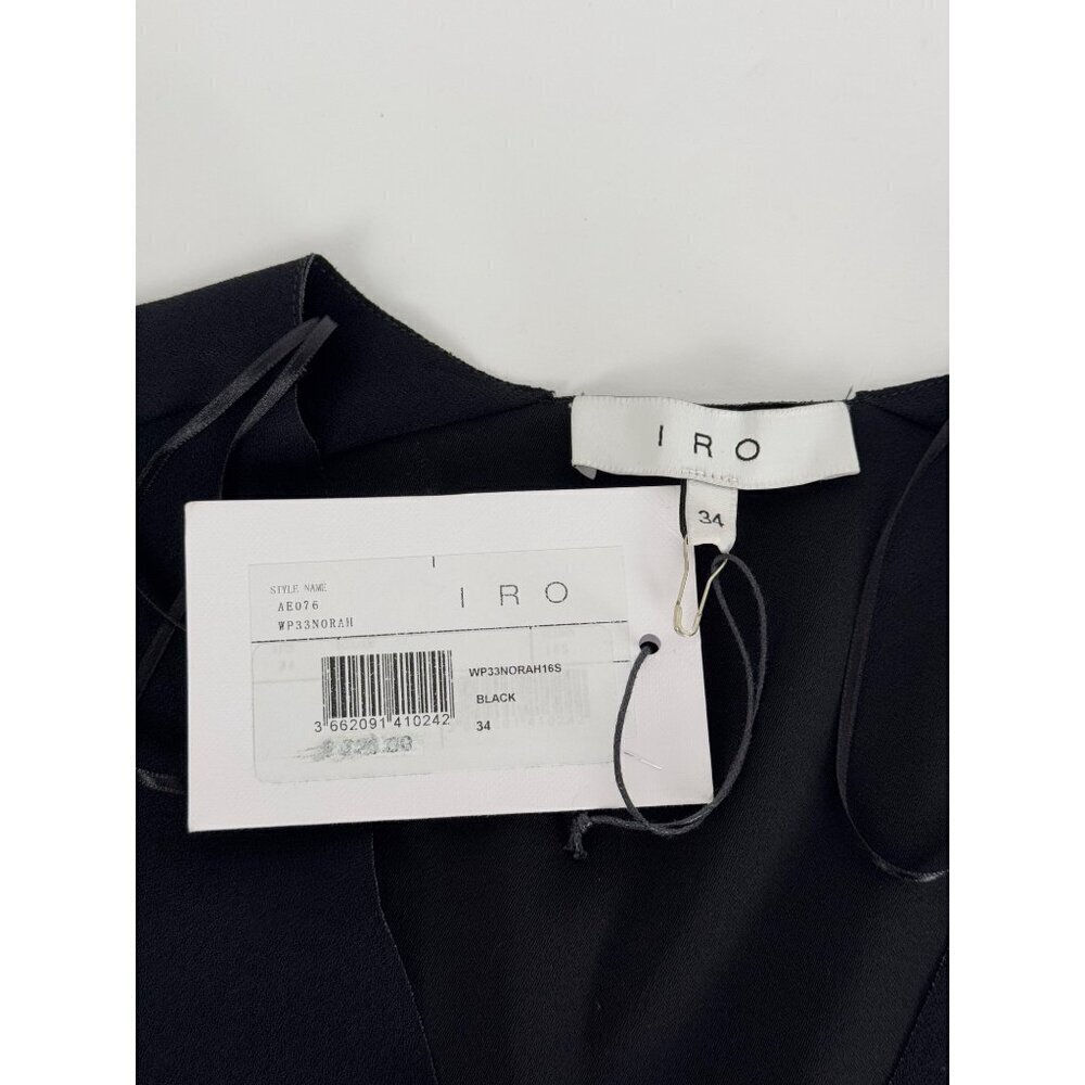 IRO Paris Norah NEW Black Mini Dress Classic Evening Party FR Size 34 (US 2/XS) - Picture 8 of 13